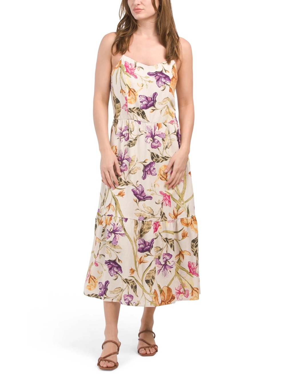 Joie Floral Spaghetti-Strap Maxi Dress